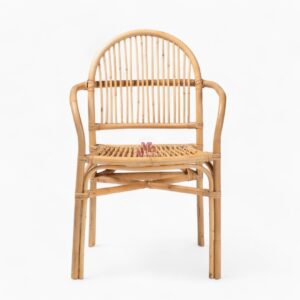 Rattan Wicker Dining Chair with Armrests