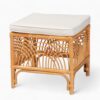 Square Rattan Footstool