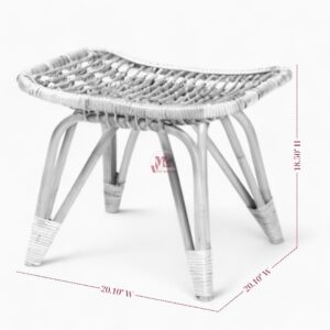 Wicker Rattan Footstool