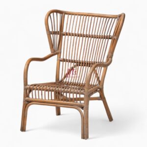 Modern Brown Rattan Chair for Living Room