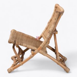 Foldable Woven Rattan Lounge Chair