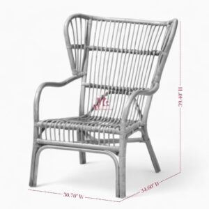 Modern Brown Rattan Chair for Living Room