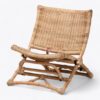 Foldable Woven Rattan Lounge Chair
