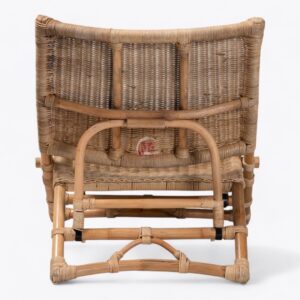 Foldable Woven Rattan Lounge Chair