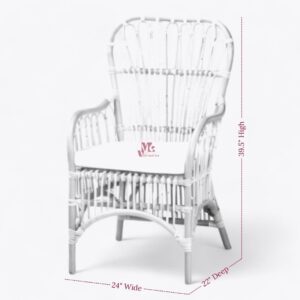 Brown Rattan Arm Chair
