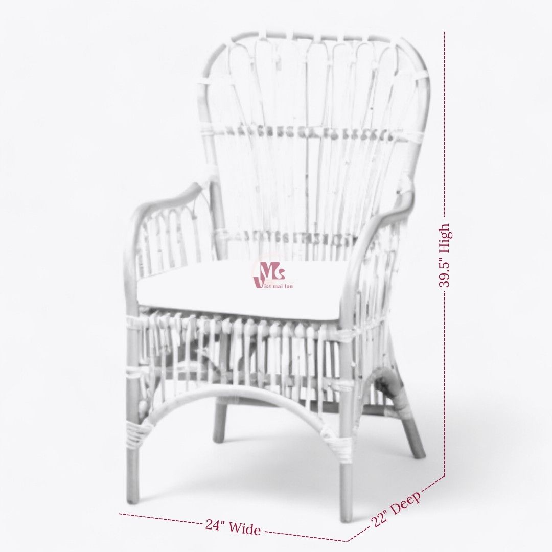 Brown Rattan Arm Chair
