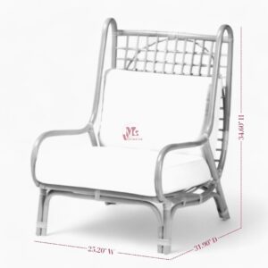 Rattan Lounge Chair with Cushion