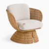 Rattan Lounge Chair Natural