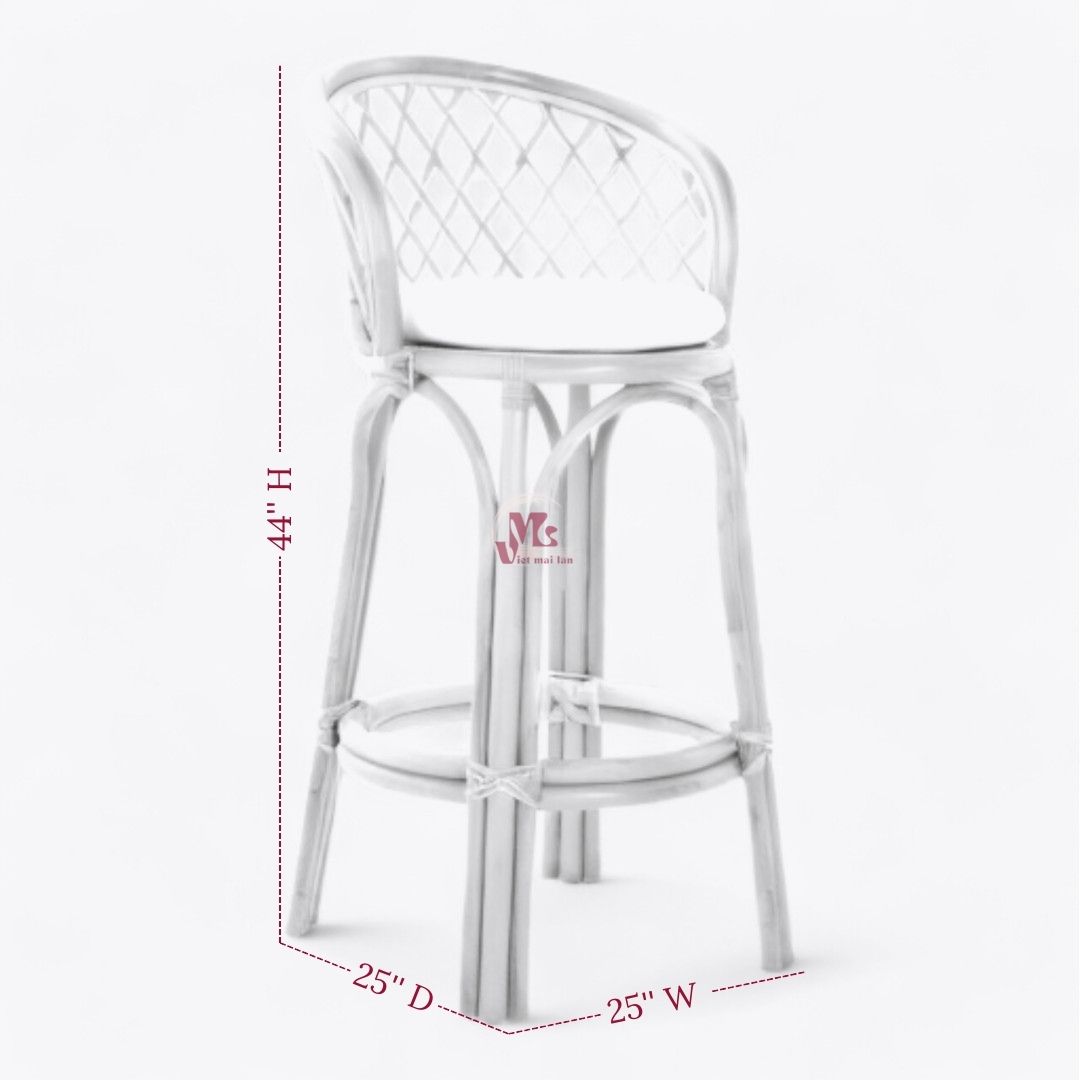 Luxury Rattan Bar Stool