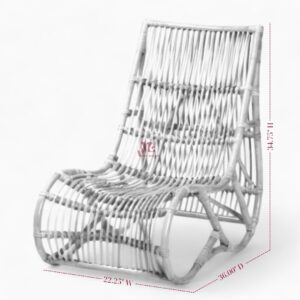 Natural Antique Rattan Lounge Chair