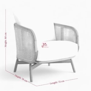 Modern Natural Rattan Lounge Chair