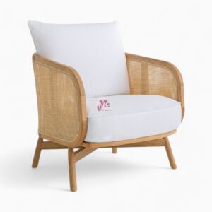 Modern Natural Rattan Lounge Chair