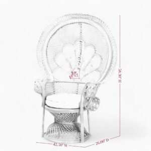 Natural Peacock Rattan Lounge Chair