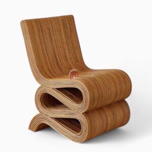 High back Wicker rattan Lounge Chair