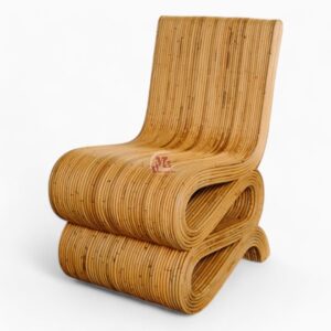 High back Wicker rattan Lounge Chair