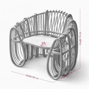 Luxury Wicker Rattan Lounge Chair