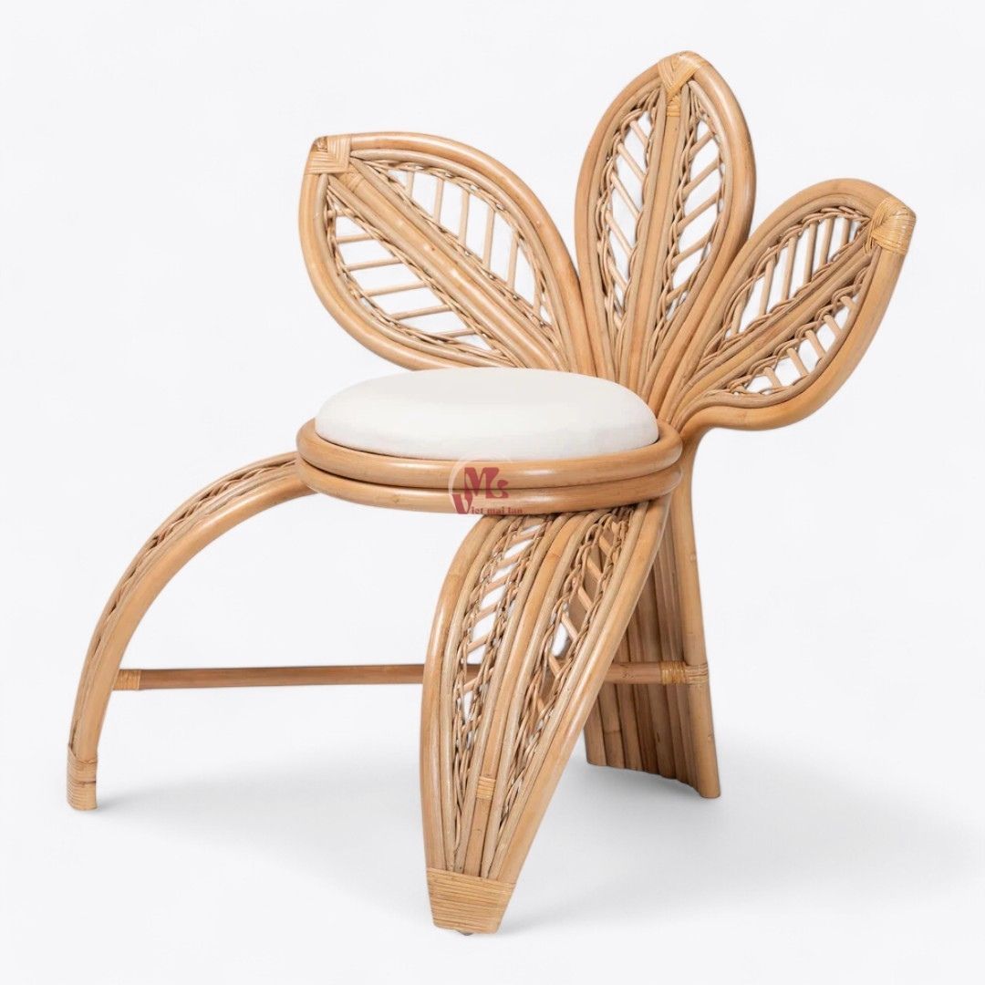 Rattan Flower Arm Chair