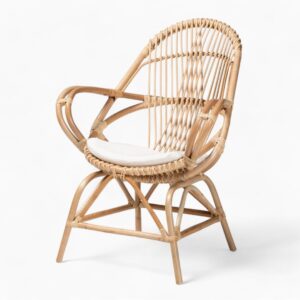 Simple Rattan Lounge Chair With Armrests