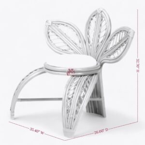 Rattan Flower Arm Chair