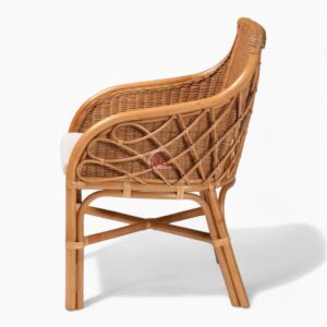 Brown Wicker Rattan Lounge Chair