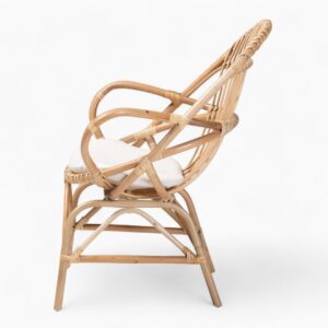 Simple Rattan Lounge Chair With Armrests