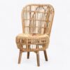 High Back Rattan Arm Chair