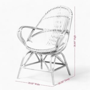 Simple Rattan Lounge Chair With Armrests