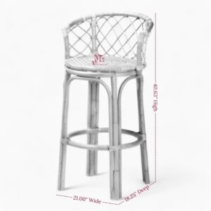 Modern Rattan Wicker Bar Stool
