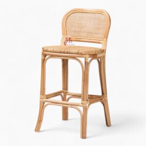 Simple Wicker Rattan Bar Stool