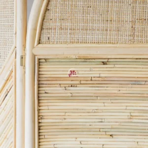 Rattan Folding Screen Room Divider