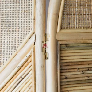 Rattan Folding Screen Room Divider