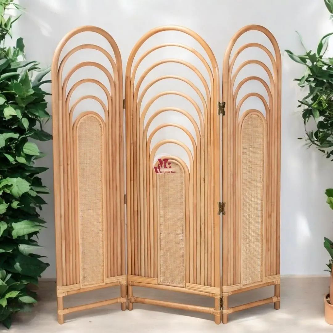 Wicker Rattan Room Divider
