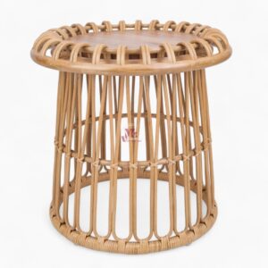 Boho Rattan Coffee Table with Wooden Top