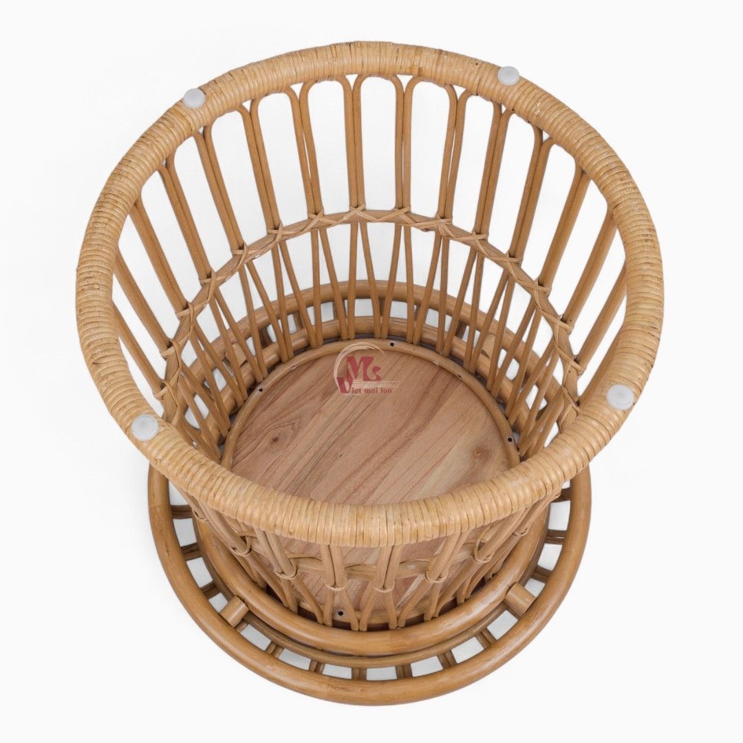 Boho Rattan Coffee Table with Wooden Top