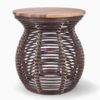 Dark Brown Rattan Coffee Table