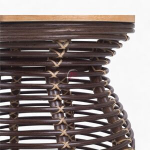 Dark Brown Rattan Coffee Table