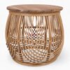 Vintage Wooden and Rattan Coffee Table