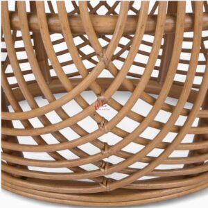 Vintage Wooden and Rattan Coffee Table