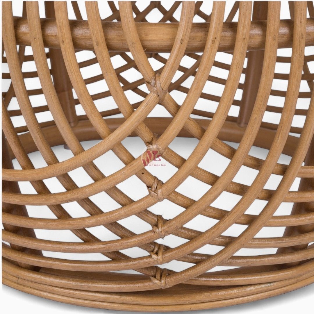 Vintage Wooden and Rattan Coffee Table