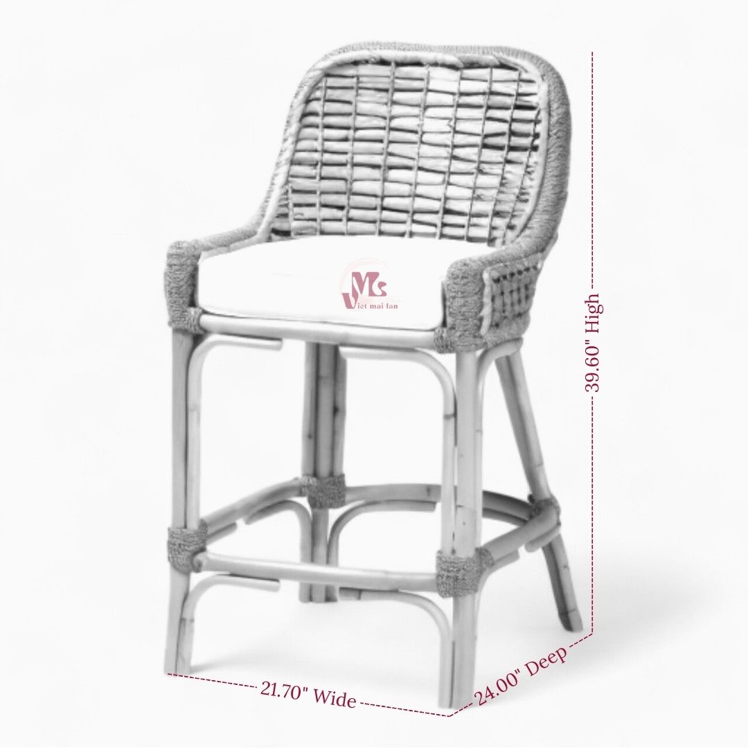 Woven Seagrass Bar Chair