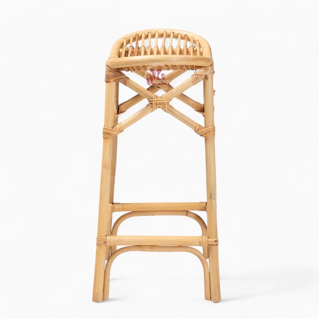 Bohemian Wicker Rattan Bar Chair