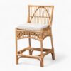 Natural Modern Rattan Wicker Bar Chairs