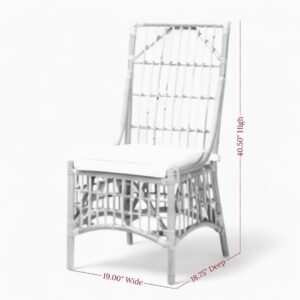 High Back Rattan Dining Chair