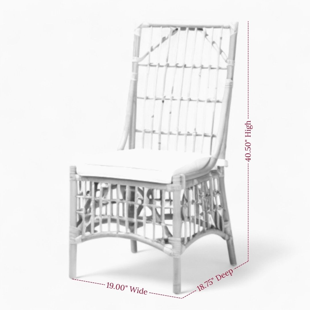 High Back Rattan Dining Chair