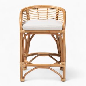 Modern Rattan Wicker Bar Chairs