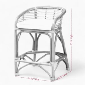 Modern Rattan Wicker Bar Chairs