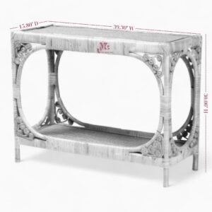 Larger Brown Rattan Coffee Table