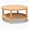 Large Woven Rattan Coffee Table