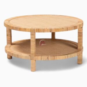 Large Woven Rattan Coffee Table