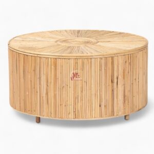 Vintage Wicker Rattan Coffee Table